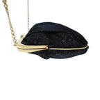 Louis Vuitton Monogram Satin Kiss Lock Chain Bag Black — view 3