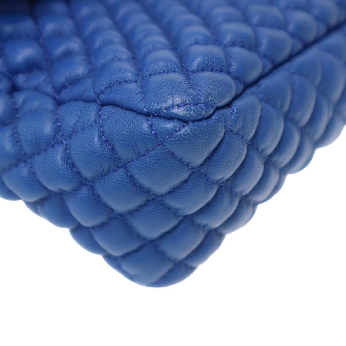 Chanel Micro Quilted Shoulder Bag Blue — view 7