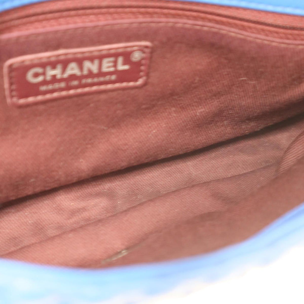 Chanel Micro Quilted Shoulder Bag Blue — view 6