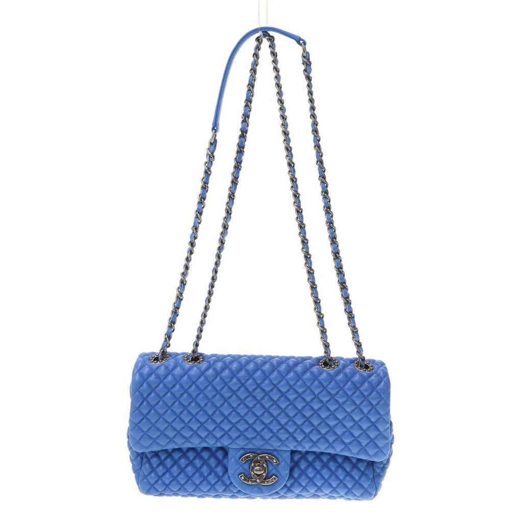 Chanel Micro Quilted Shoulder Bag Blue