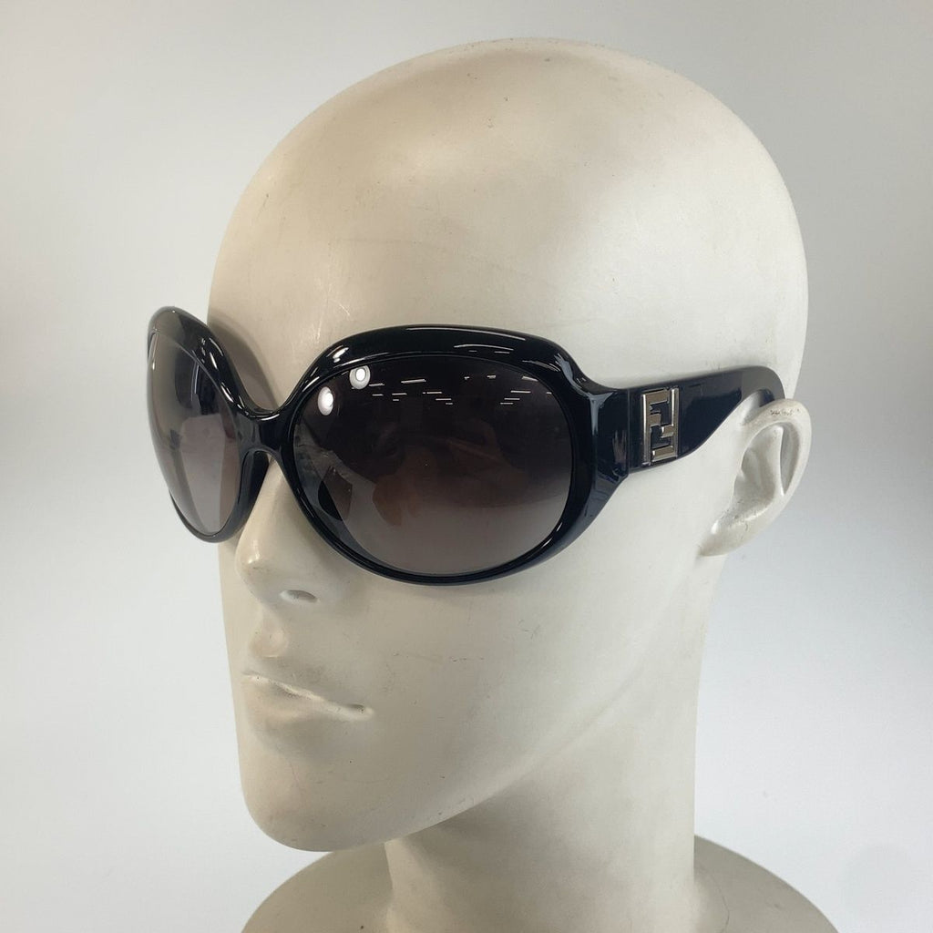 Fendi FF Logo Black Silver Acetate Sunglasses Eyewear — view 8