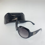 Fendi FF Logo Black Silver Acetate Sunglasses Eyewear — view 6