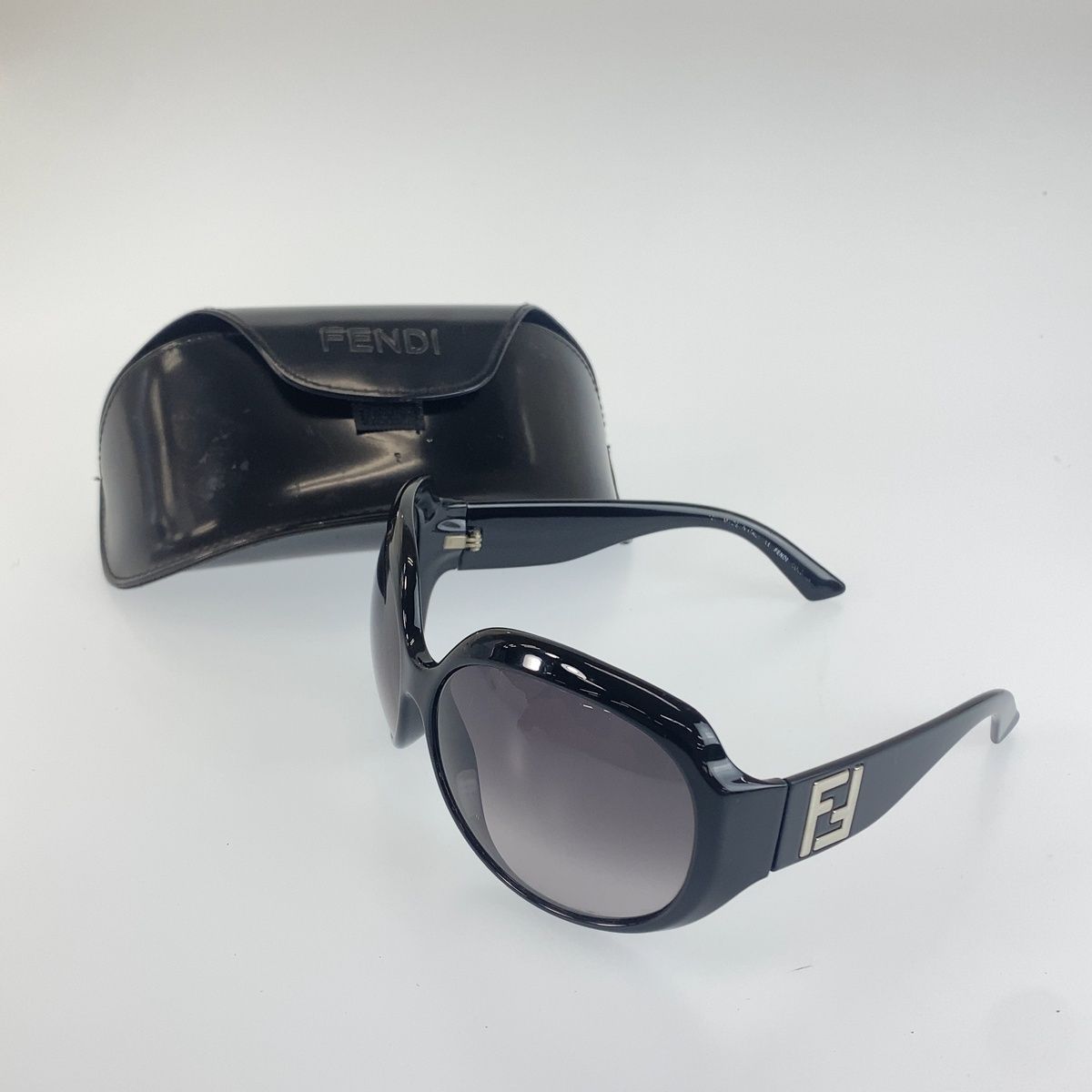 Fendi FF Logo Black Silver Acetate Sunglasses Eyewear — view 6