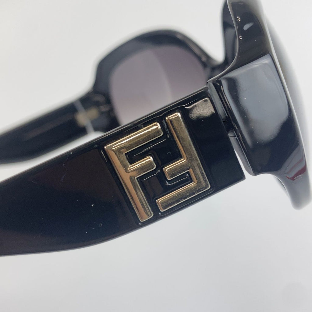 Fendi FF Logo Black Silver Acetate Sunglasses Eyewear — view 5