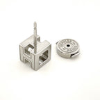 Hermes Cage D'h Cube Earrings 925 Sterling Silver Pink — view 3
