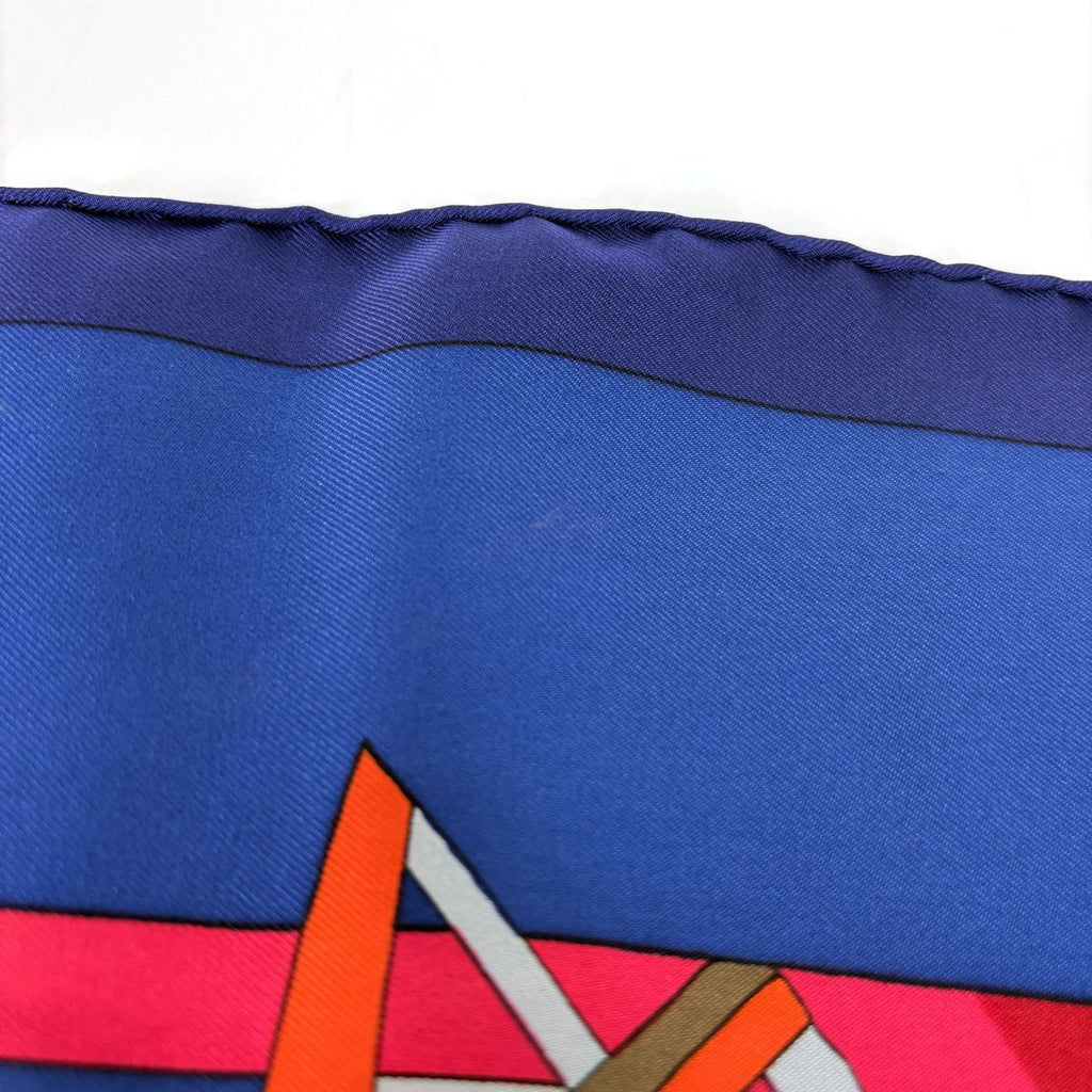 Hermes Carre 90 Hello Dolly Scarf Doll Silk Blue Multicolor — view 4