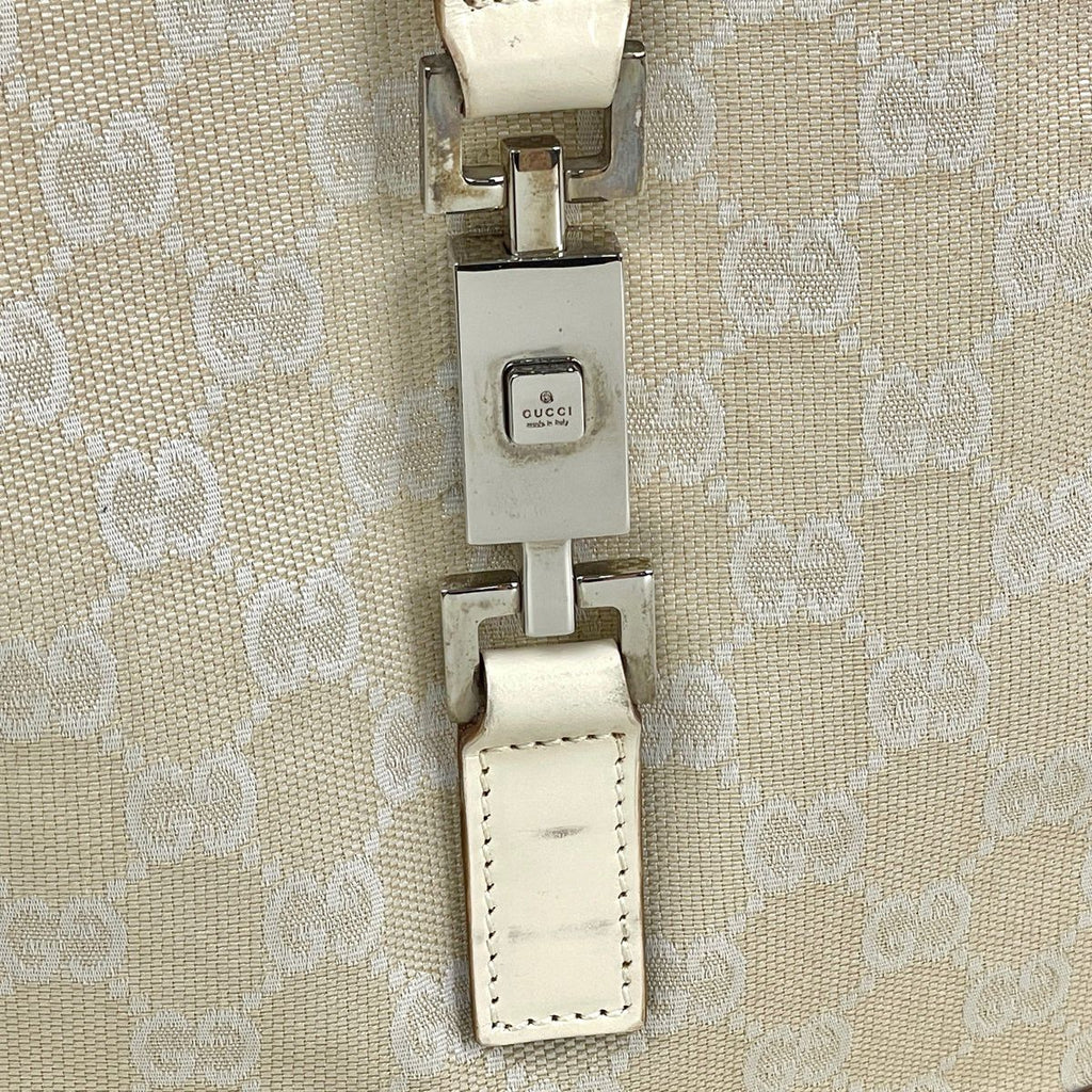 Gucci Shoulder Bag Jackie Line GG Canvas White — view 4