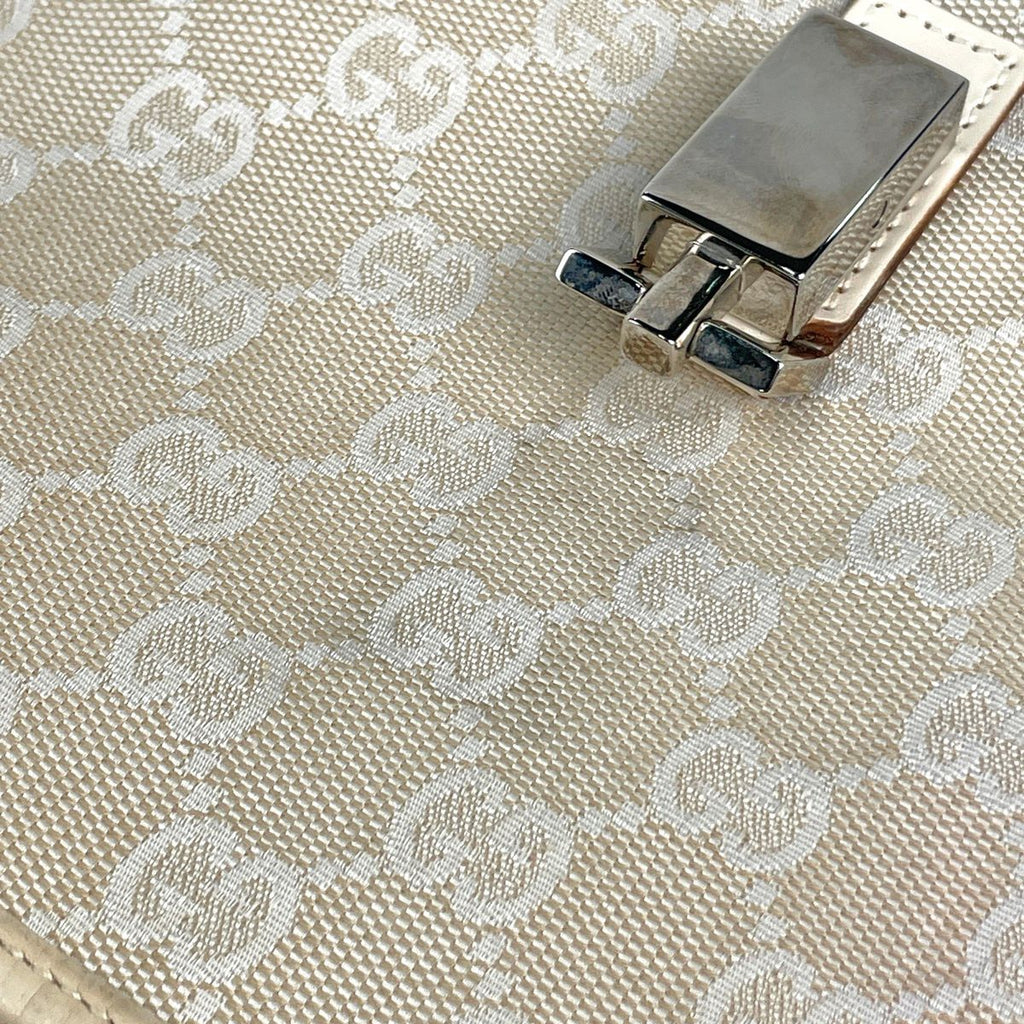 Gucci Shoulder Bag Jackie Line GG Canvas White — view 5