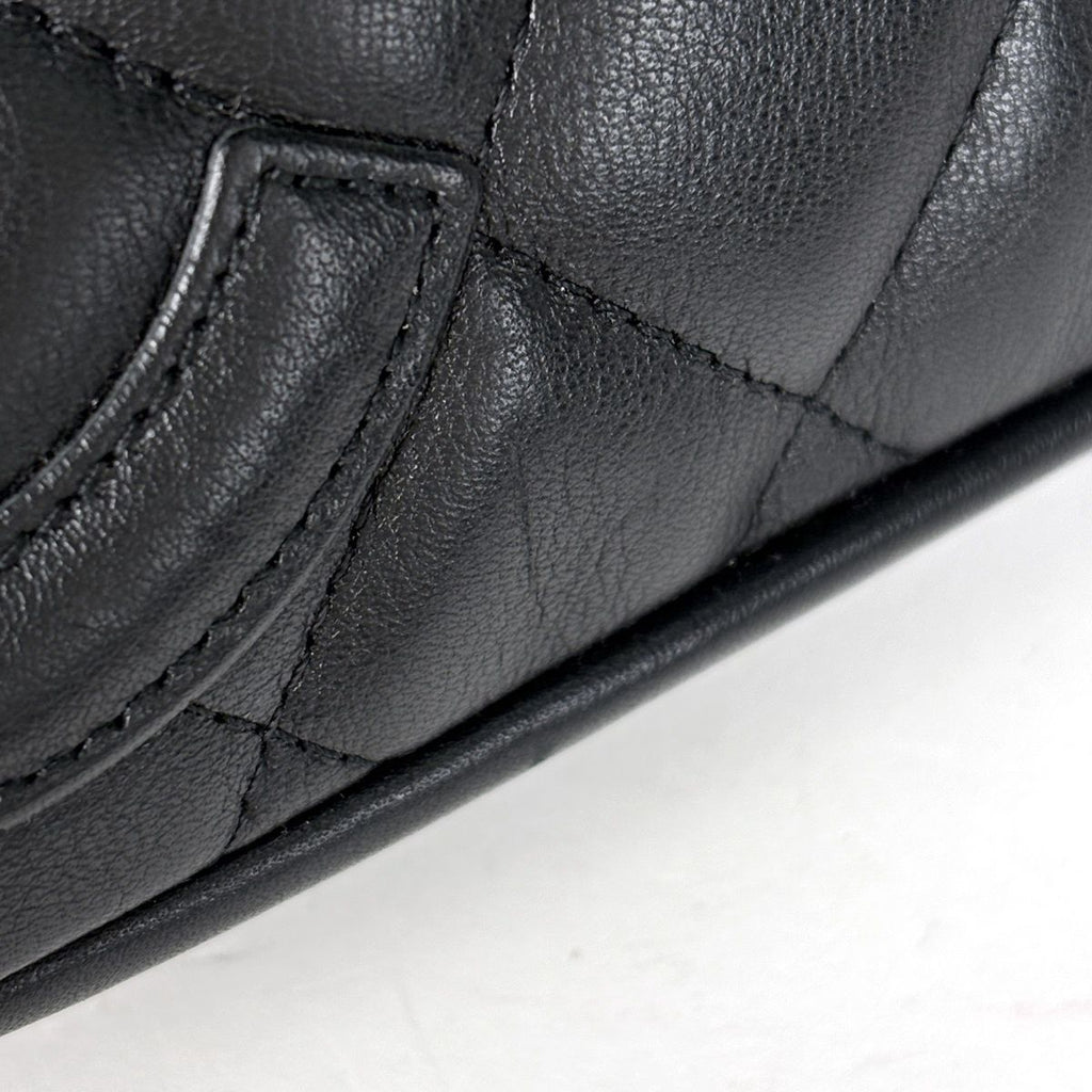 Chanel Pouch Cambon Line CC Logo Shoulder Bag Leather Black — view 4