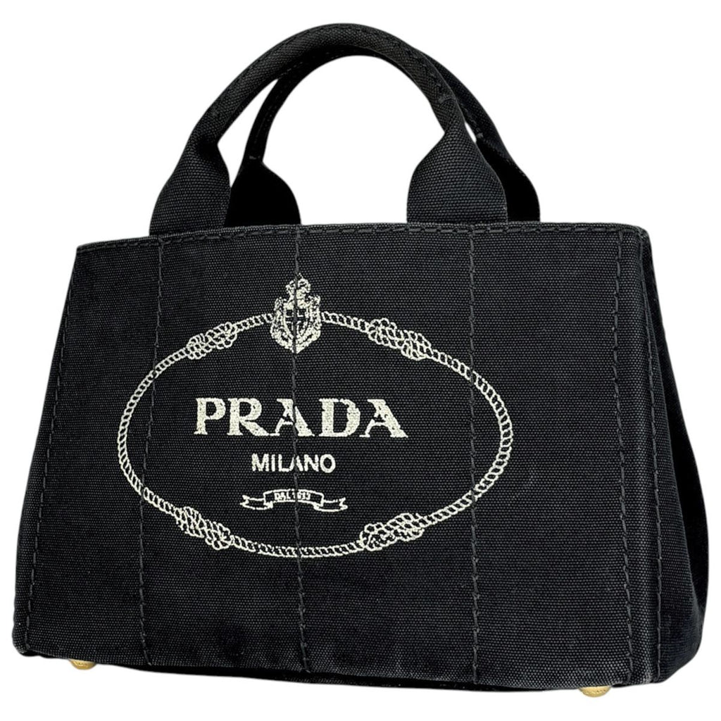 Prada Tote Bag Canapa Canvas Nero
