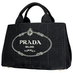 Prada Tote Bag Canapa Canvas Nero
