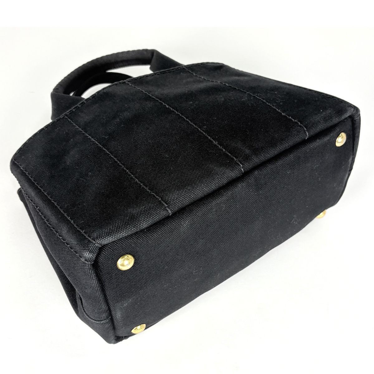 Prada Tote Bag Canapa Canvas Nero — view 2