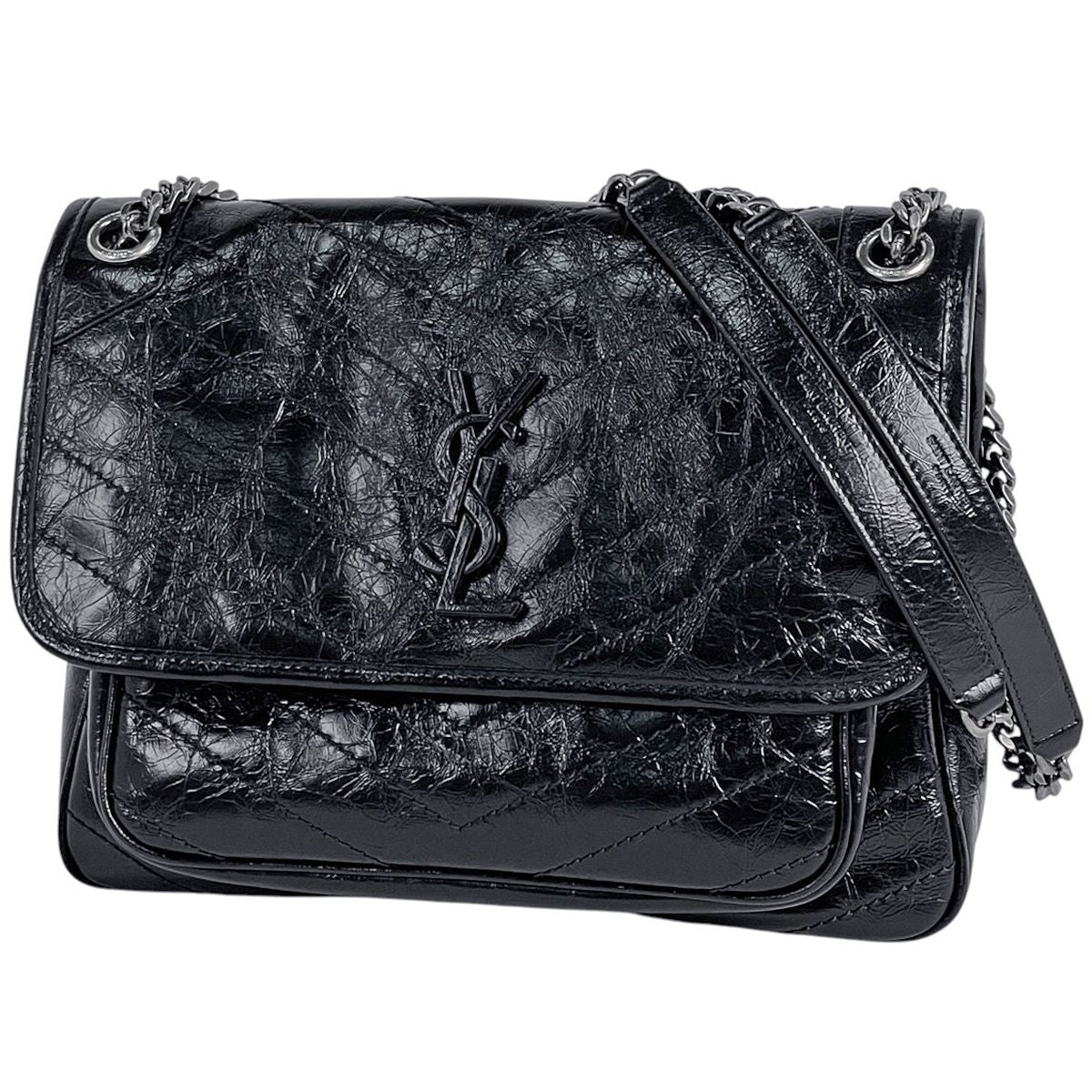 Saint Laurent Shoulder Bag Niki Medium Leather Black