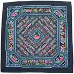 Hermes Carre 90 Qalamdan Scarf Silk Black Multicolor