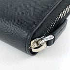 Prada Wallet Zip Around Saffiano Leather Nero — view 3