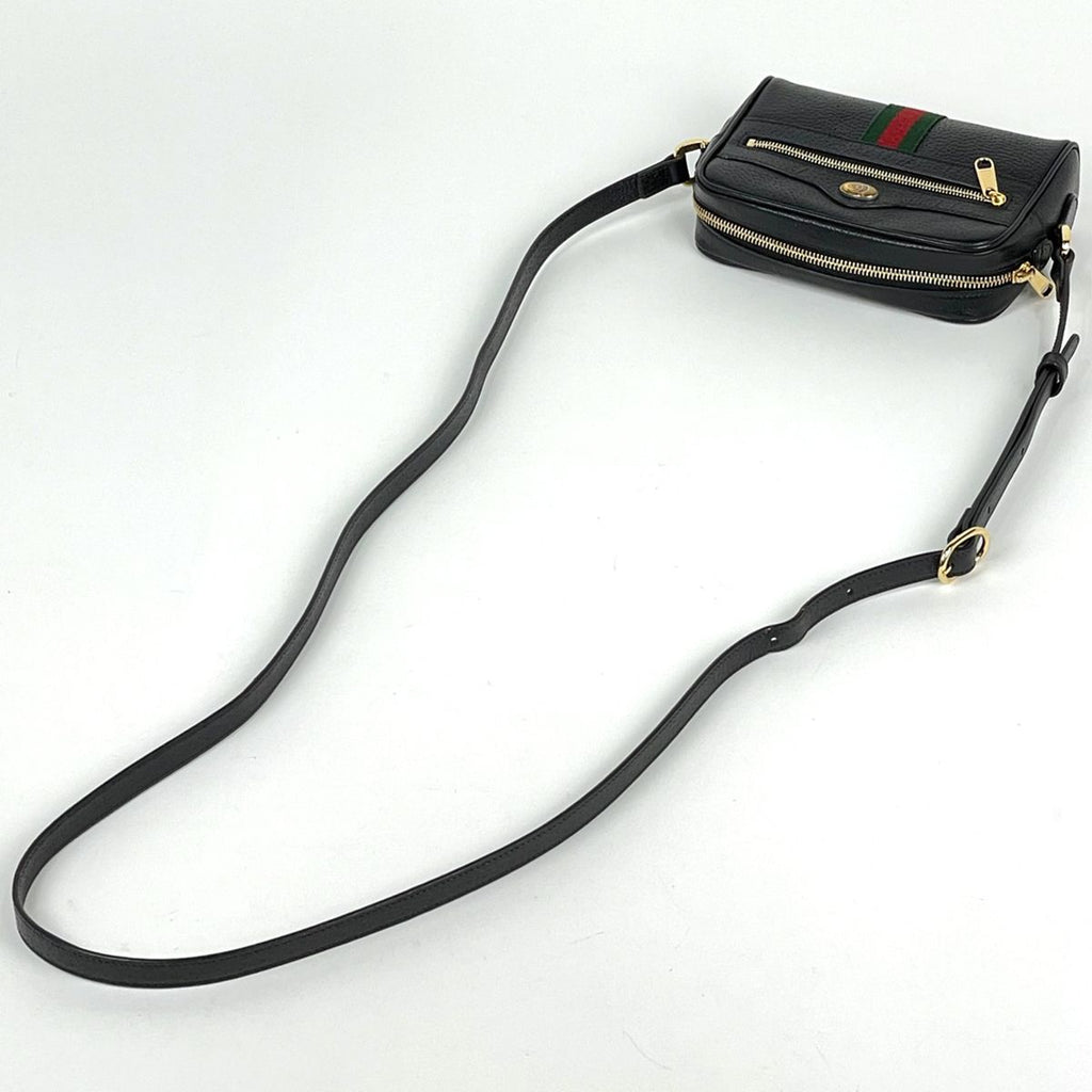 Gucci Shoulder Bag Ophidia Sherry Line Web Leather Black — view 5