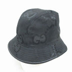 Gucci Bucket Hat Jumbo GG Canvas L Black Cotton Hat