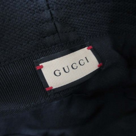 Gucci Bucket Hat Jumbo GG Canvas L Black Cotton Hat — view 7
