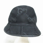Gucci Bucket Hat Jumbo GG Canvas L Black Cotton Hat — view 3