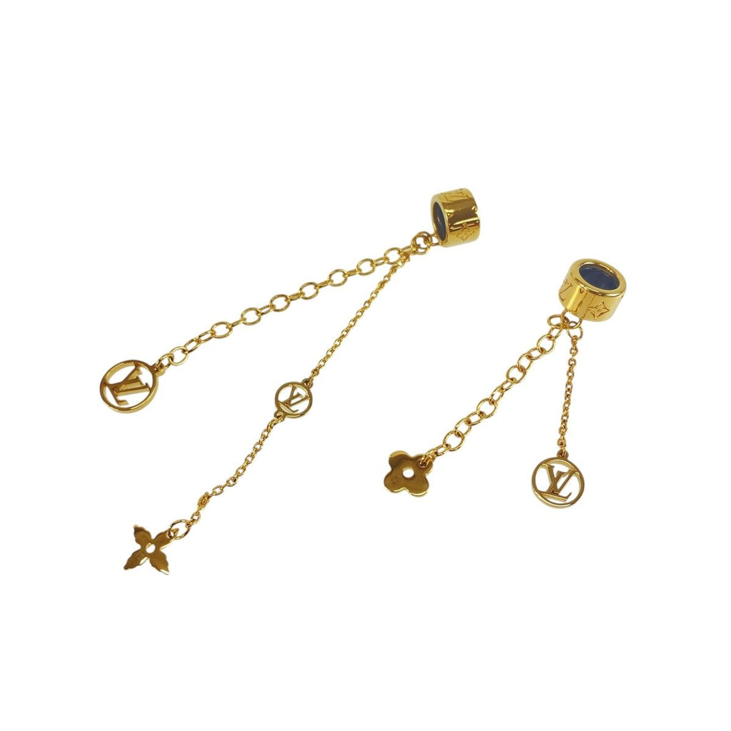 Louis Vuitton LV Flower Gold Metal Earphones Charm Airpods Keychain