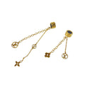 Louis Vuitton LV Flower Gold Metal Earphones Charm Airpods Keychain