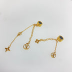 Louis Vuitton LV Flower Gold Metal Earphones Charm Airpods Keychain — view 2