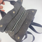 Hermes Herline Airad Gray Canvas Backpack — view 8