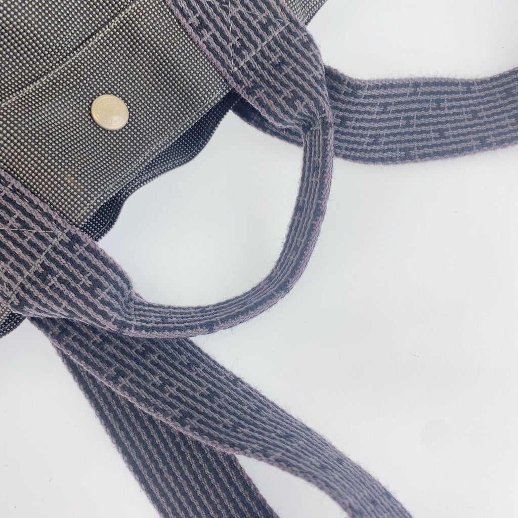 Hermes Herline Airad Gray Canvas Backpack — view 3