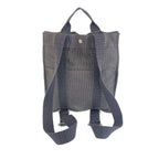 Hermes Herline Airad Gray Canvas Backpack — view 2
