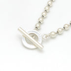 Gucci Ball Chain Necklace Toggle Mantel Sterling Silver
