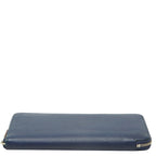 Hermes Azap Silk'in Zip Around Wallet Navy Silver Veau Epsom — view 3