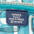Hermes Azap Silk'in Zip Around Wallet Navy Silver Veau Epsom — view 8