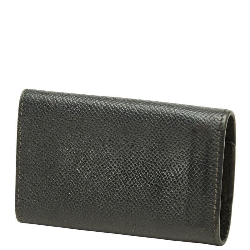Hermes Sellier Etui Cles 6 Key Case Black Silver Veau Epsom Key Holder — view 2