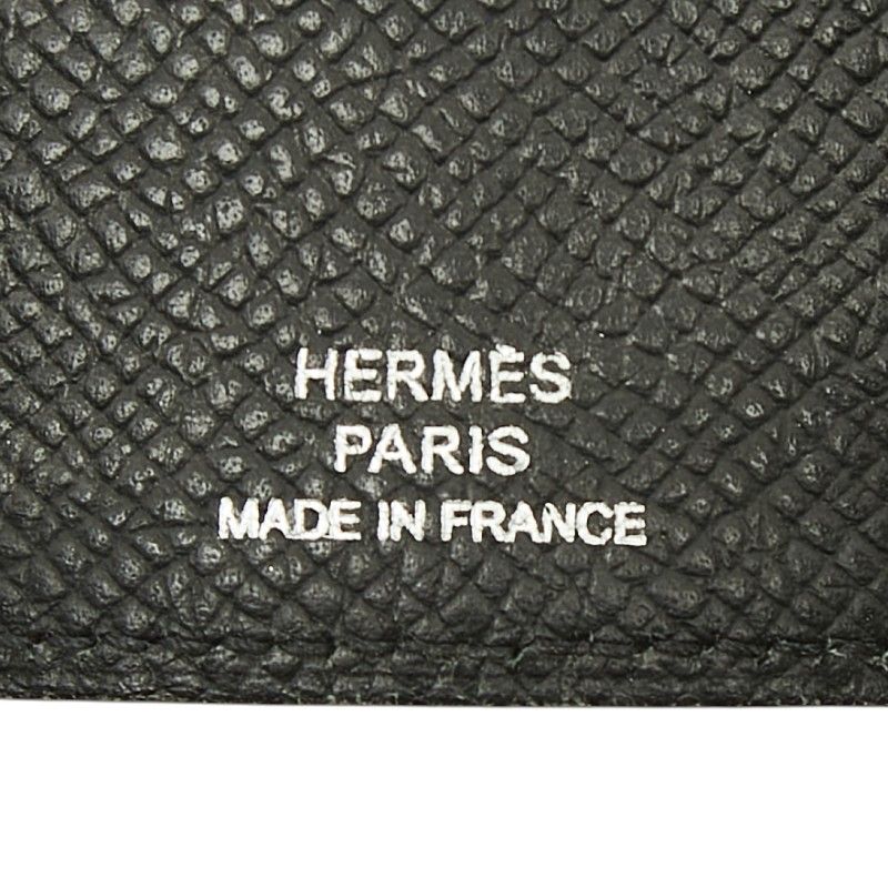 Hermes Sellier Etui Cles 6 Key Case Black Silver Veau Epsom Key Holder — view 5