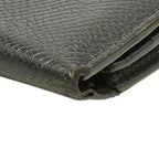 Hermes Bearn Soufflet Bifold Wallet Black Silver Veau Epsom — view 4