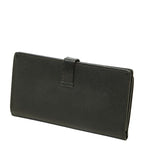 Hermes Bearn Soufflet Bifold Wallet Black Silver Veau Epsom — view 2