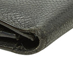 Hermes Bearn Soufflet Bifold Wallet Black Silver Veau Epsom — view 5