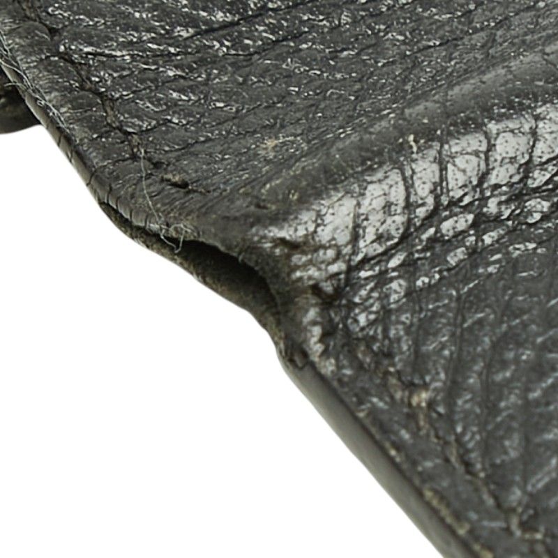 Hermes Bearn Soufflet Bifold Wallet Black Silver Veau Epsom — view 8