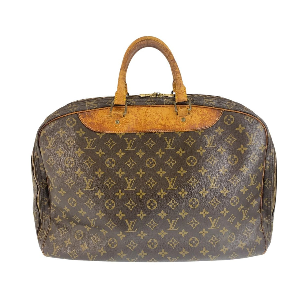 Louis Vuitton Monogram Alize de Poche Brown Leather Boston Bag — view 2