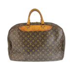 Louis Vuitton Monogram Alize de Poche Brown Leather Boston Bag — view 2