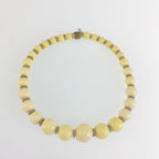 Saint Laurent Vintage Prayer Beads Cream White Natural Stone Necklace — view 3