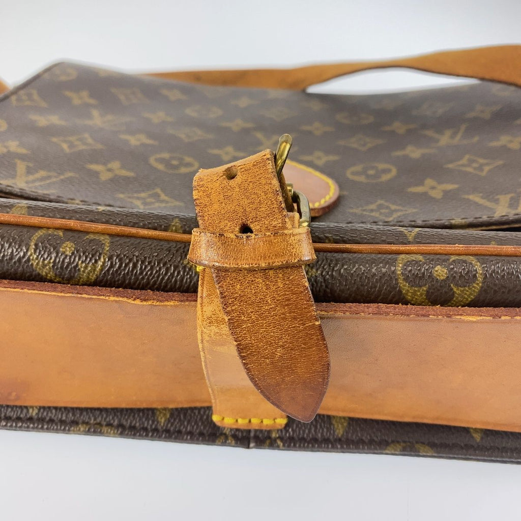 Louis Vuitton Monogram Cartouchiere GM Brown Gold Leather Shoulder Bag Pochette — view 4
