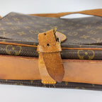 Louis Vuitton Monogram Cartouchiere GM Brown Gold Leather Shoulder Bag Pochette — view 4