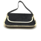 Gucci Calf Hair Shoulder Bag Tom Ford Era Vintage Metal Black Gold — view 4