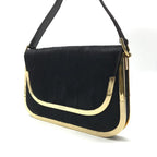 Gucci Calf Hair Shoulder Bag Tom Ford Era Vintage Metal Black Gold — view 2