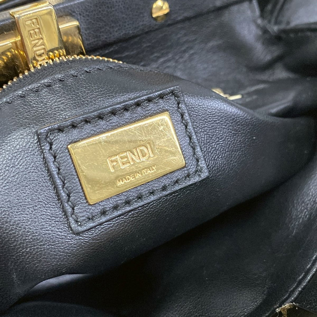 Fendi Handbag Peekaboo Iconic Small Black Leather — view 8