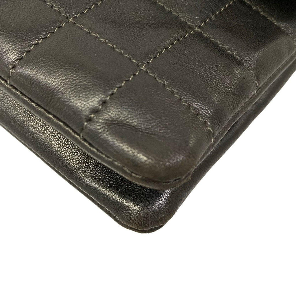 Chanel Shoulder Bag Choco Bar 2.55 Black Chain Vintage Silver Lambskin — view 6