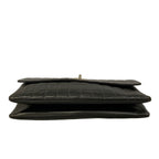 Chanel Shoulder Bag Choco Bar 2.55 Black Chain Vintage Silver Lambskin — view 5