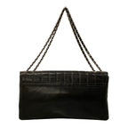 Chanel Shoulder Bag Choco Bar 2.55 Black Chain Vintage Silver Lambskin — view 3