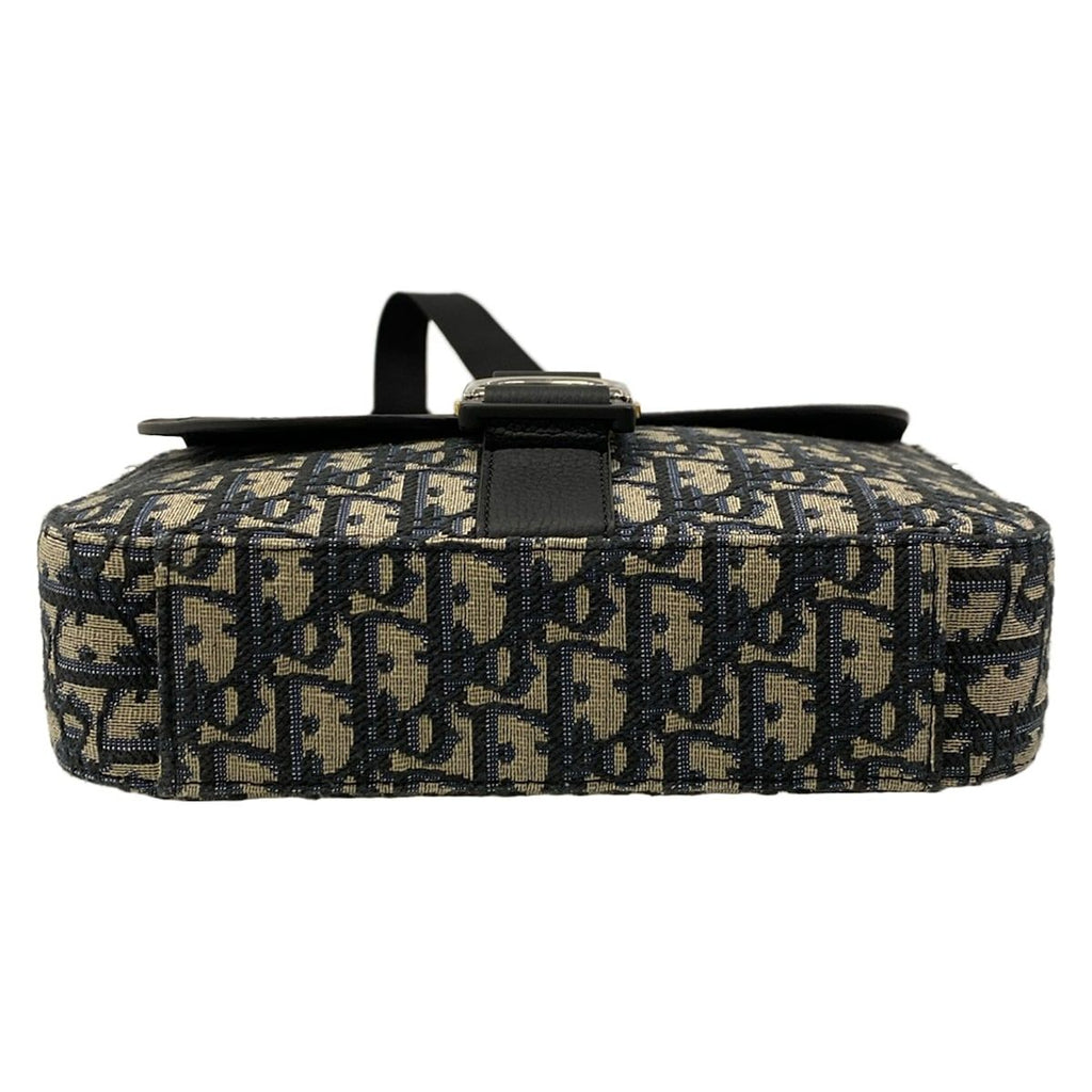 Dior Shoulder Bag Saddle Heritage Messenger Black Beige Dark Navy — view 5